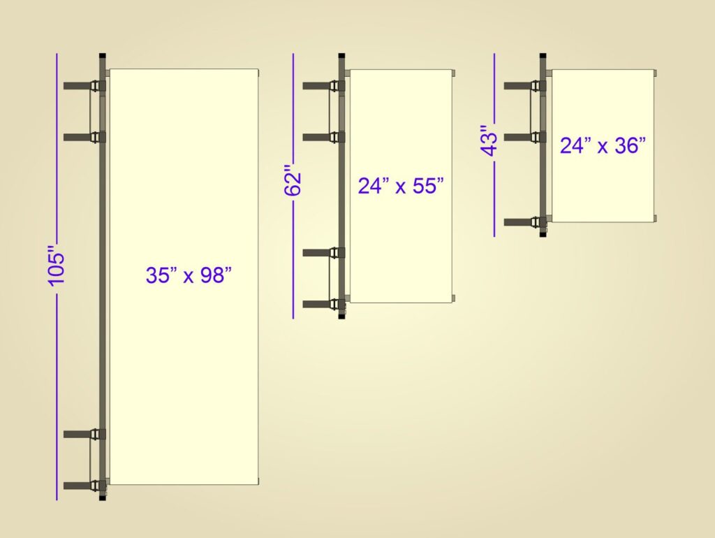 EZ Pole Banner Size Chart